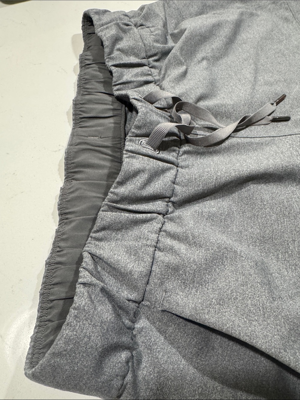lululemon athletica High-Waist Heather Gray Drawstring Shorts - Picture 8 of 11
